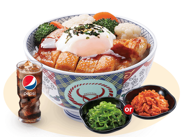 60度温泉蛋鸡肉饭(中)三件套